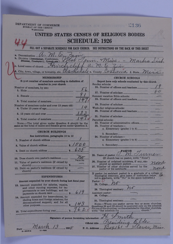 Scan of African Methodist Episcopal Zion Church: 2136