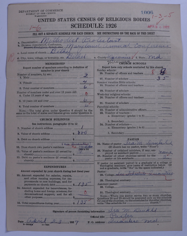 Scan of Methodist Protestant Church: 1006