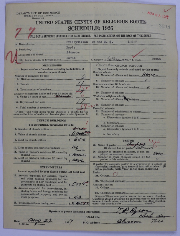 Scan of Presbyterian Church in the United States: 3311