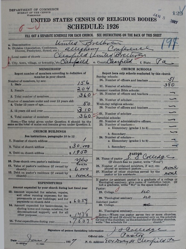 Scan of Church of the United Brethren in Christ: 129