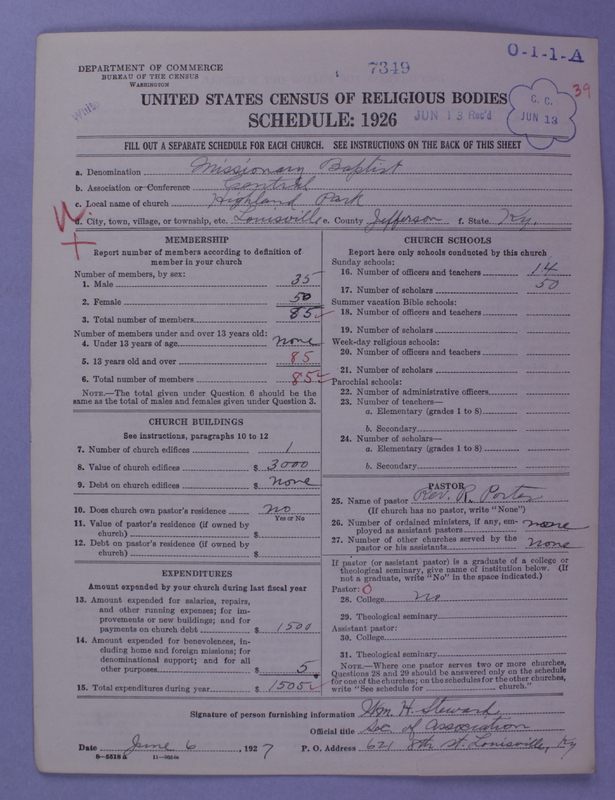 Scan of Negro Baptists: 7349