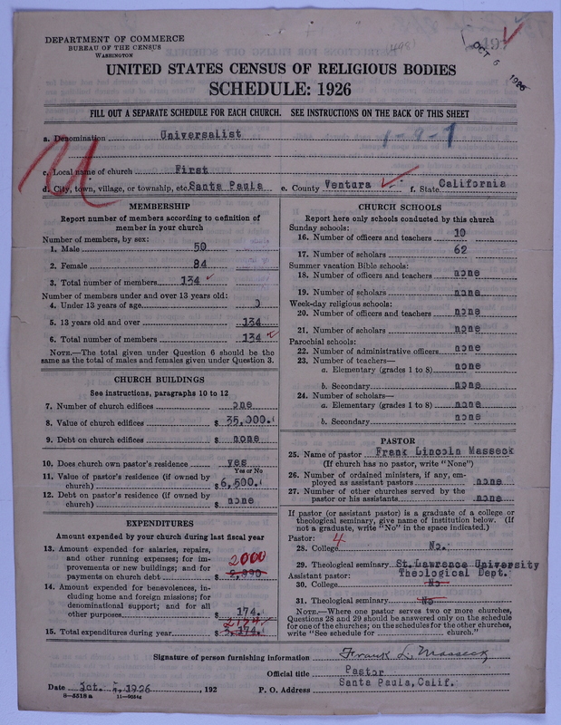Scan of Universalist Church: 497