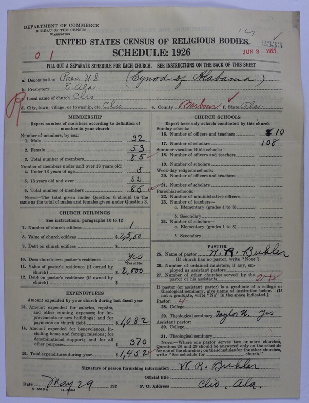 Scan of Presbyterian Church in the United States: 2333
