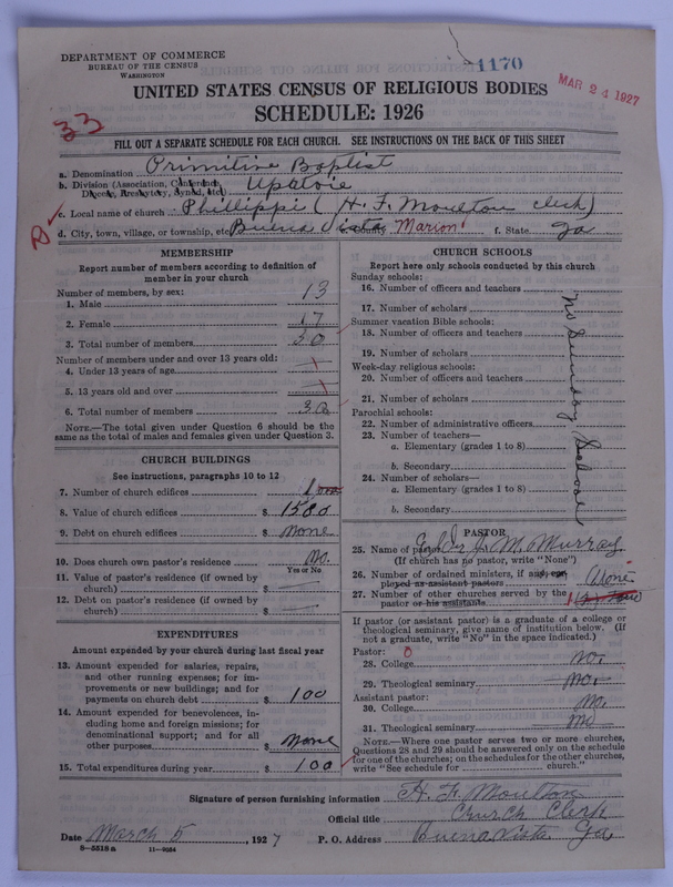 Scan of Primitive Baptists: 1170