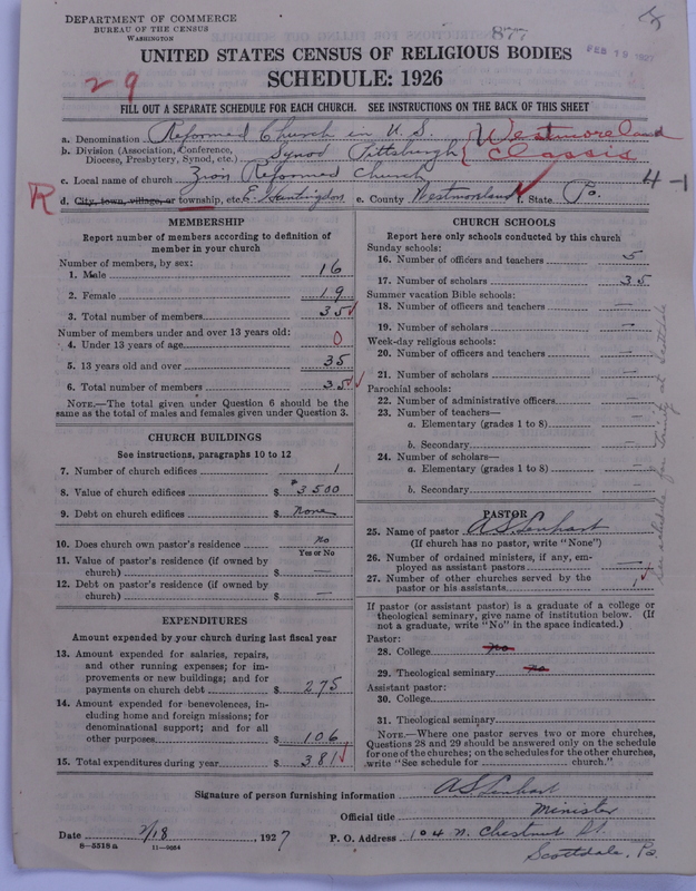 Scan of Reformed Church in the United States: 877