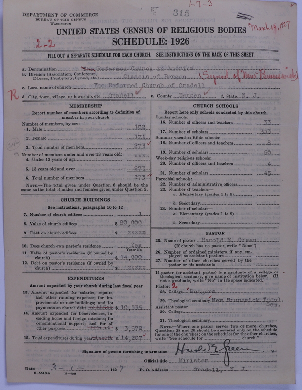 Scan of Reformed Church in America: 315