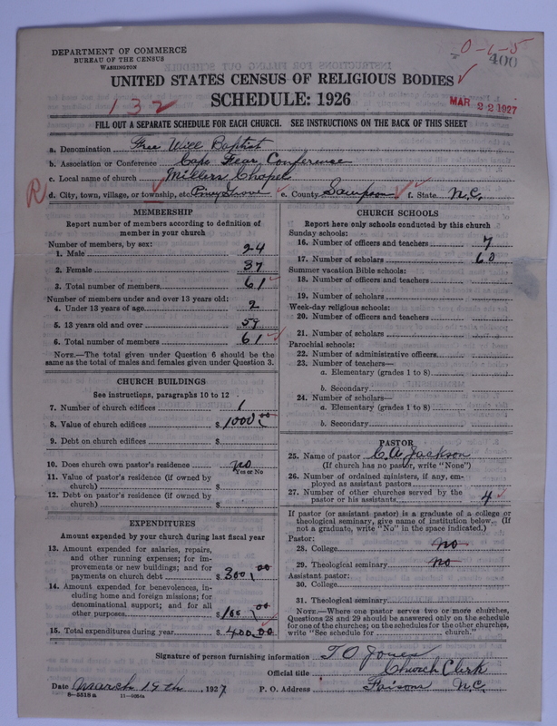 Scan of Free Will Baptists: 400