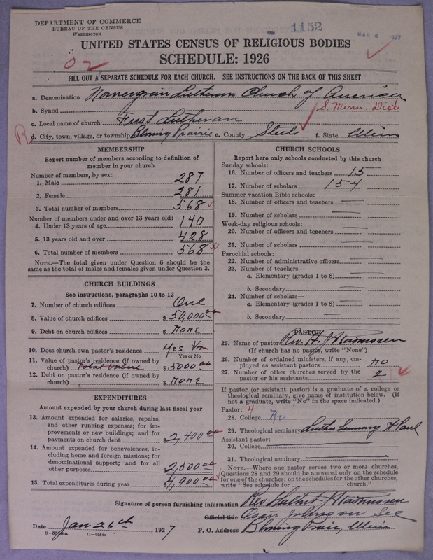 Scan of Norwegian Lutheran Church of America: 1152