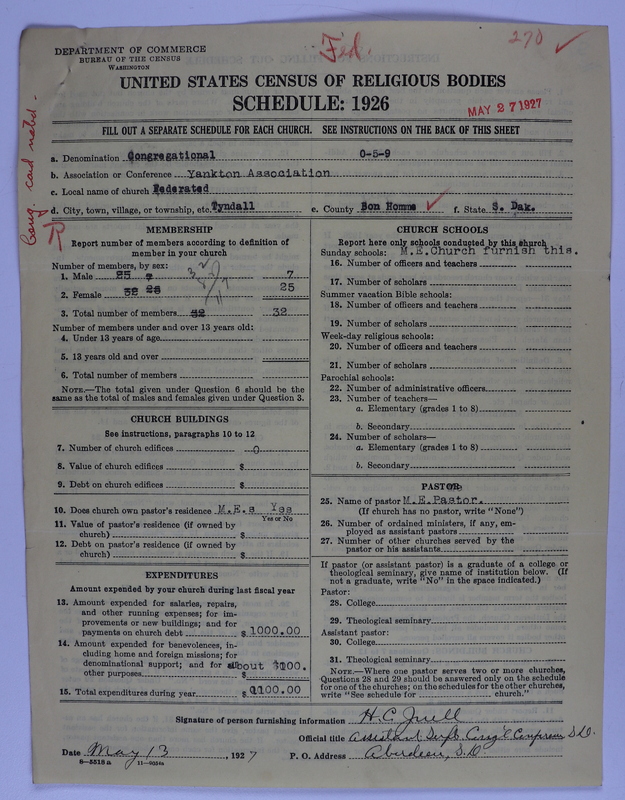 Scan of Federated Churches: 270