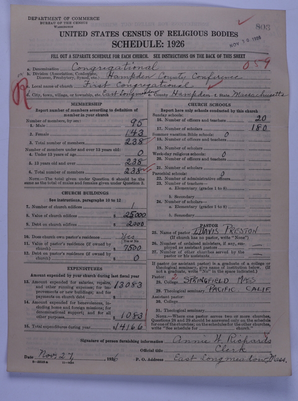 Scan of Congregational Churches: 803