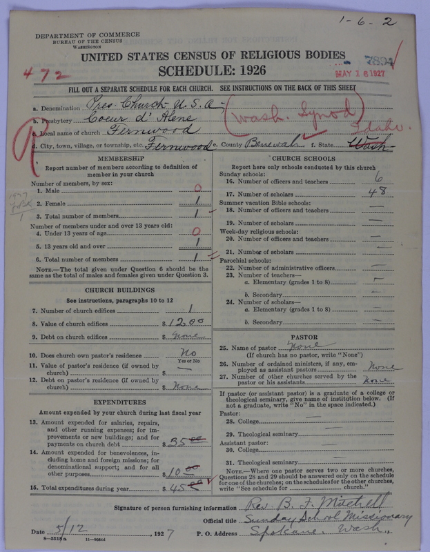 Scan of Presbyterian Church in the United States of America: 7894
