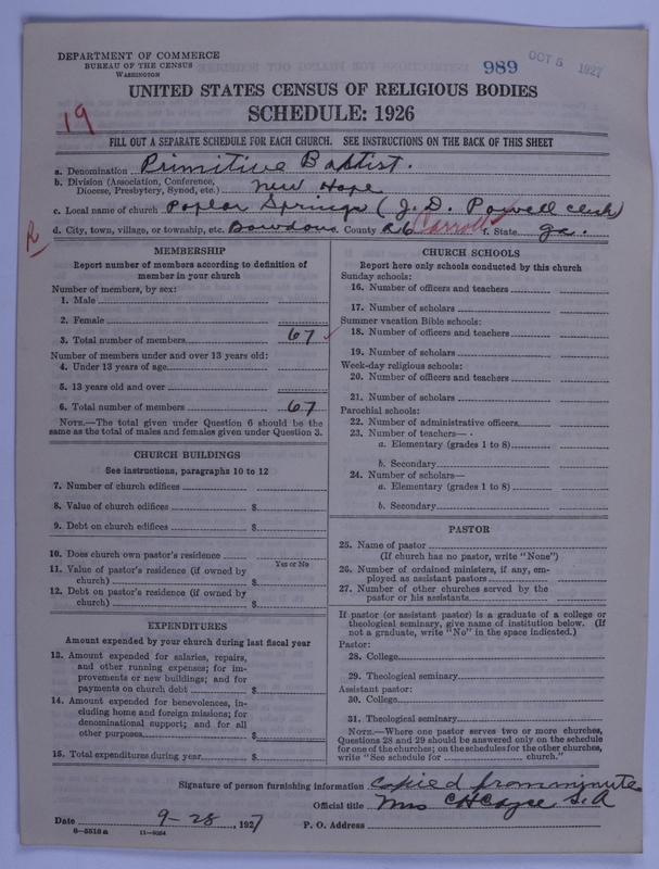 Scan of Primitive Baptists: 989