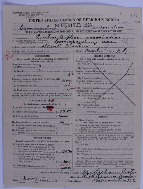 Scan of Colored Primitive Baptists: 117