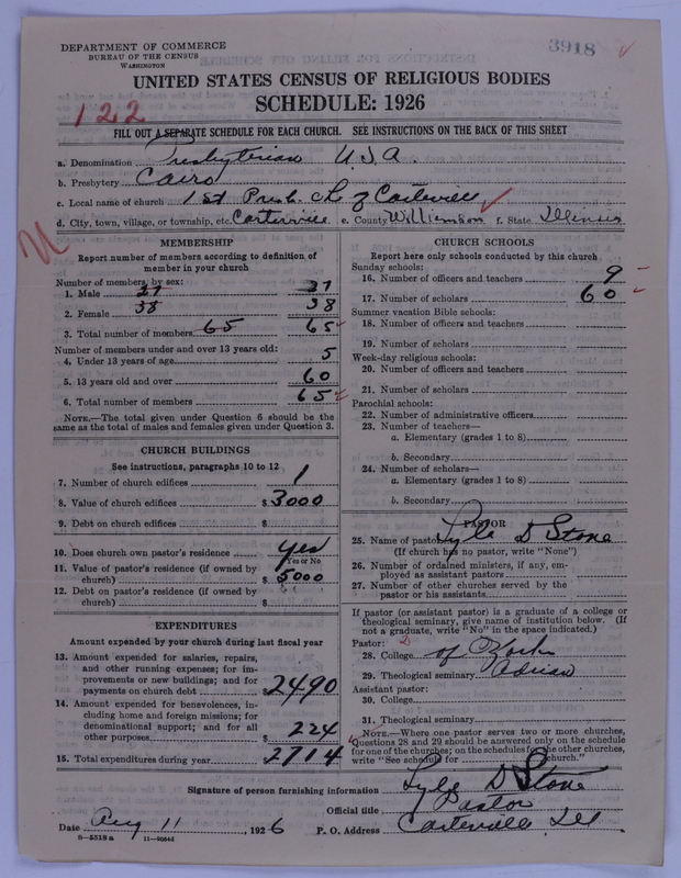 Scan of Presbyterian Church in the United States of America: 3918