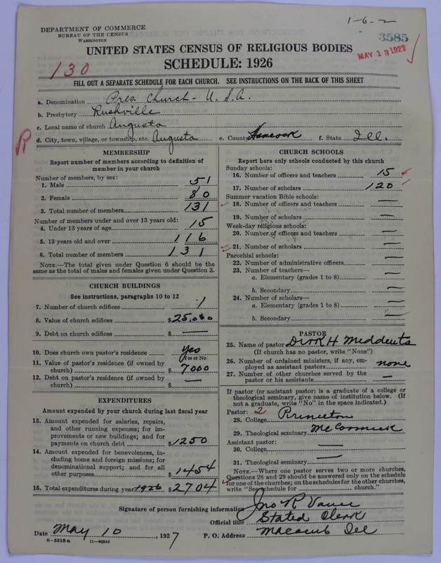 Scan of Presbyterian Church in the United States of America: 3585