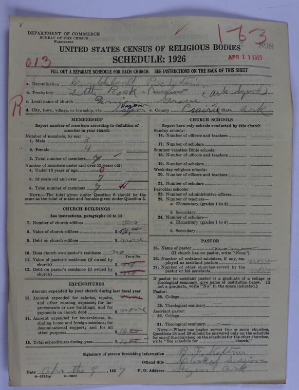 Scan of Cumberland Presbyterian Church: 898