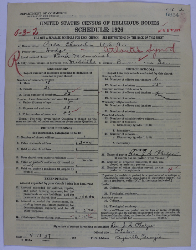 Scan of Presbyterian Church in the United States of America: 6654