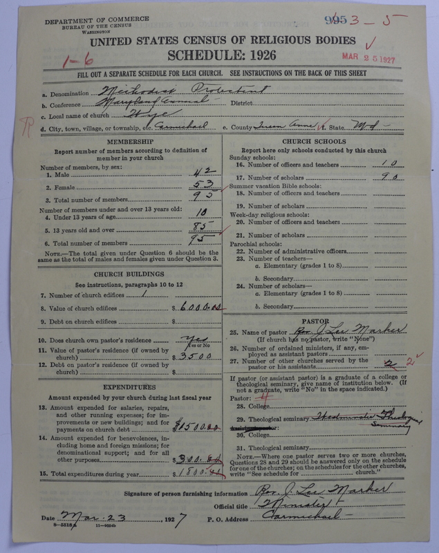 Scan of Methodist Protestant Church: 995