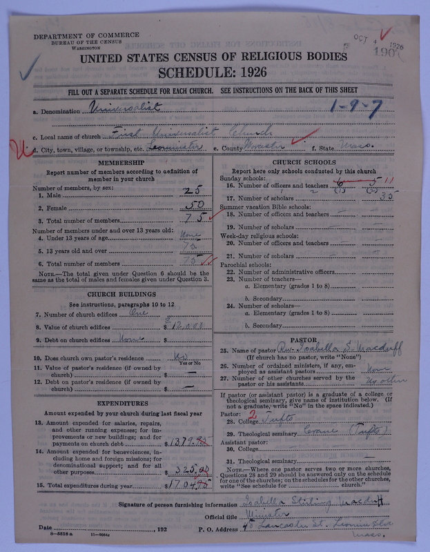Scan of Universalist Church: 190