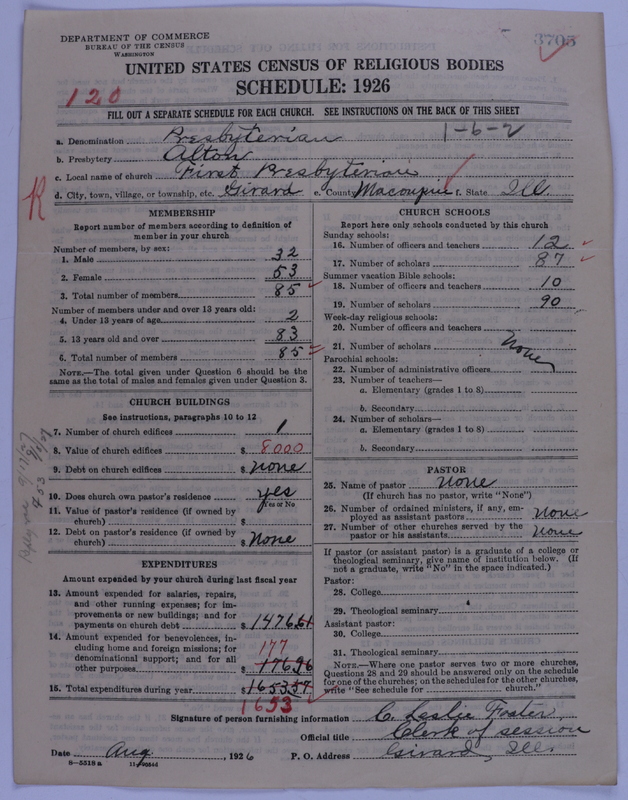 Scan of Presbyterian Church in the United States of America: 3705