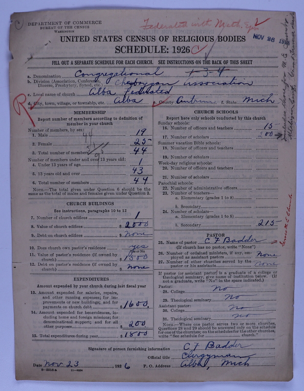 Scan of Federated Churches: