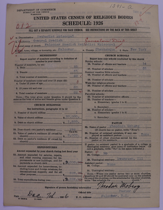 Scan of Methodist Episcopal Church: 1391a