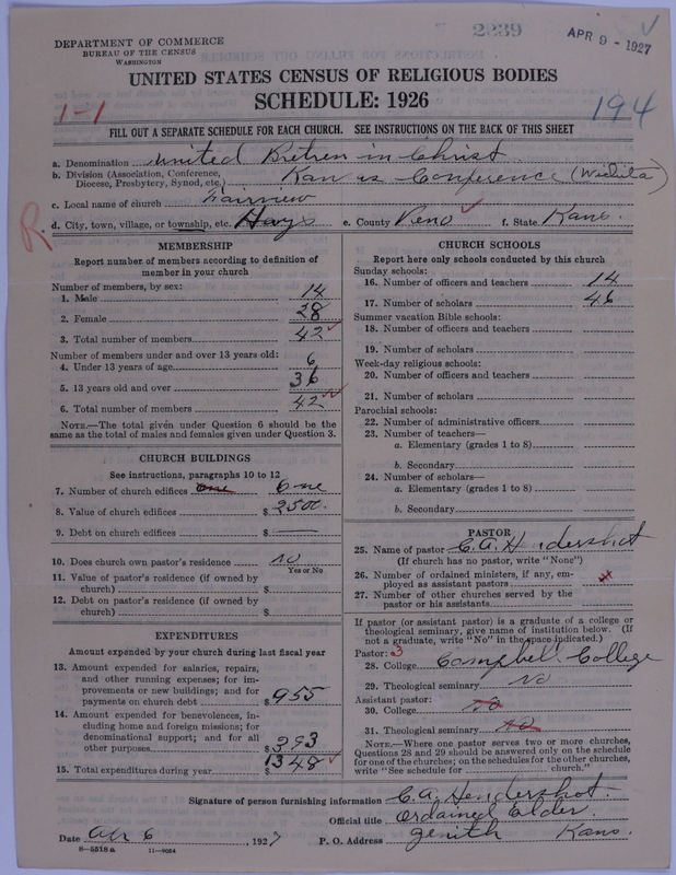 Scan of Church of the United Brethren in Christ: 2239