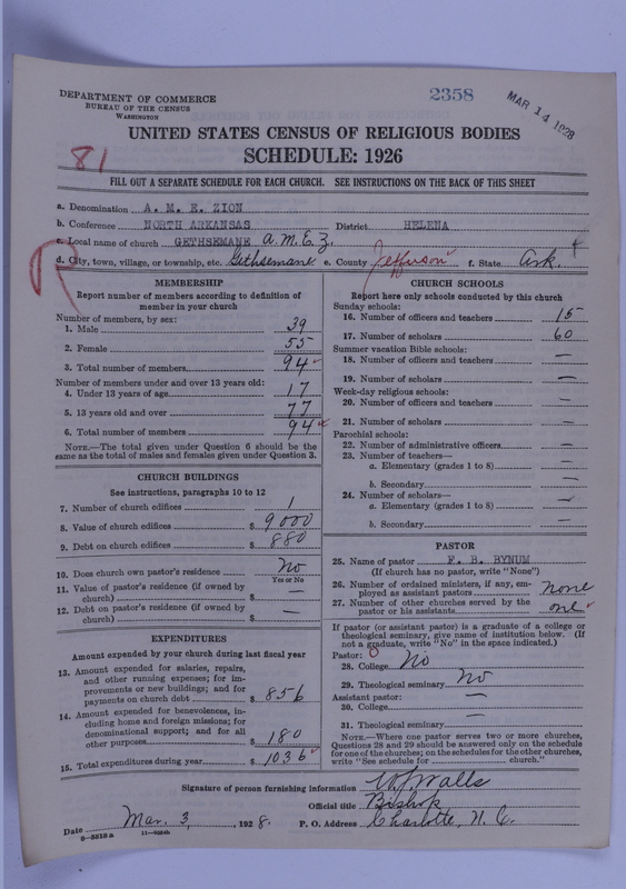 Scan of African Methodist Episcopal Zion Church: 2358