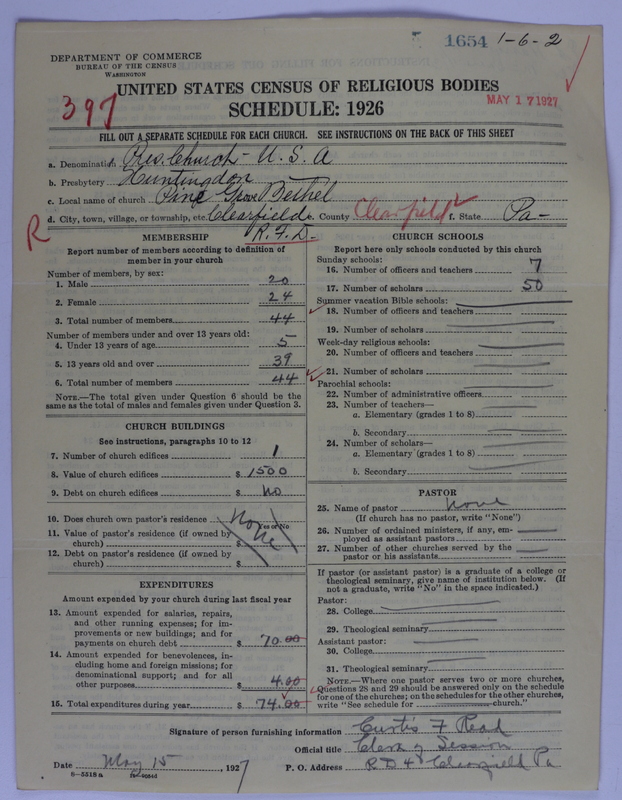 Scan of Presbyterian Church in the United States of America: 1654