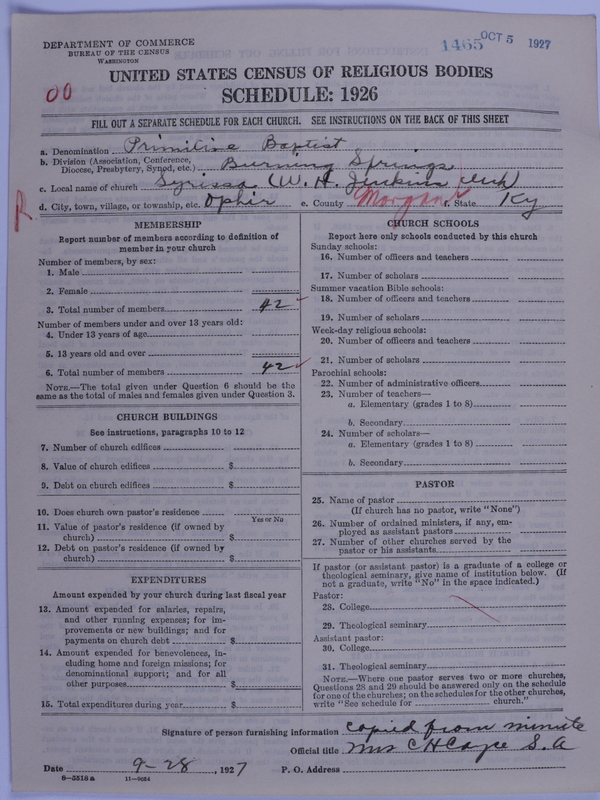 Scan of Primitive Baptists: 1465
