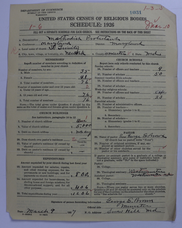 Scan of Methodist Protestant Church: 1031
