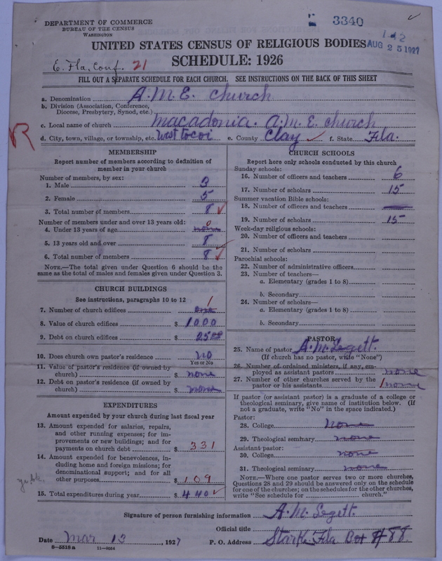 Scan of African Methodist Episcopal Church: 3340