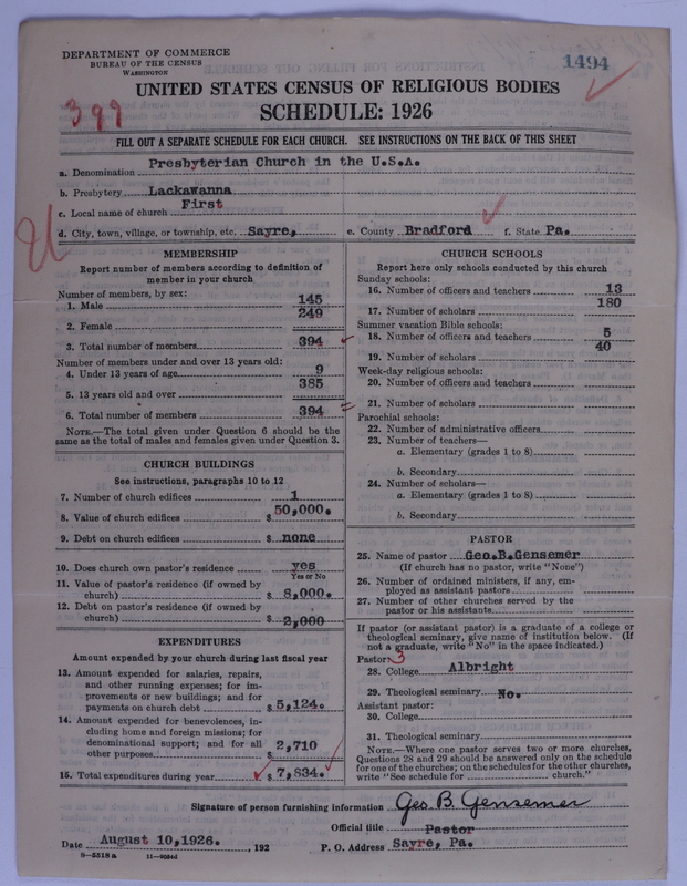 Scan of Presbyterian Church in the United States of America: 1494