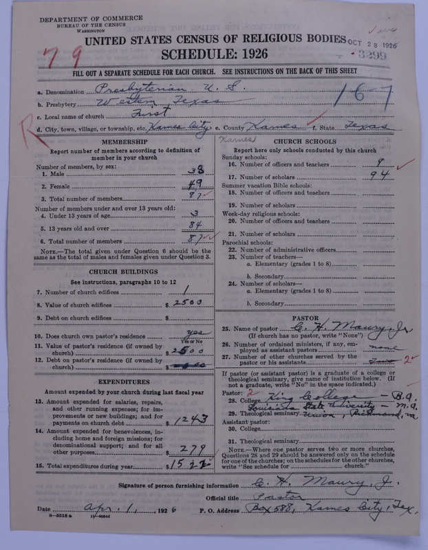 Scan of Presbyterian Church in the United States: 3299