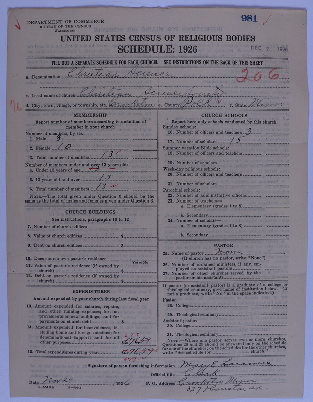 Scan of Church of Christ, Scientist: 981