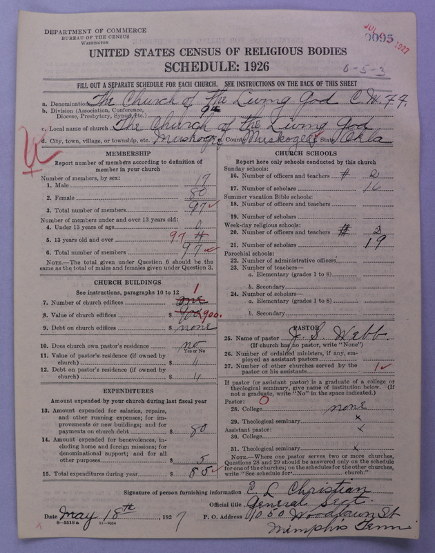 Scan of Church of the Living God, Christian Workers for Fellowship: 95