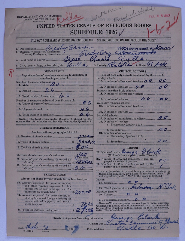 Scan of Federated Churches: