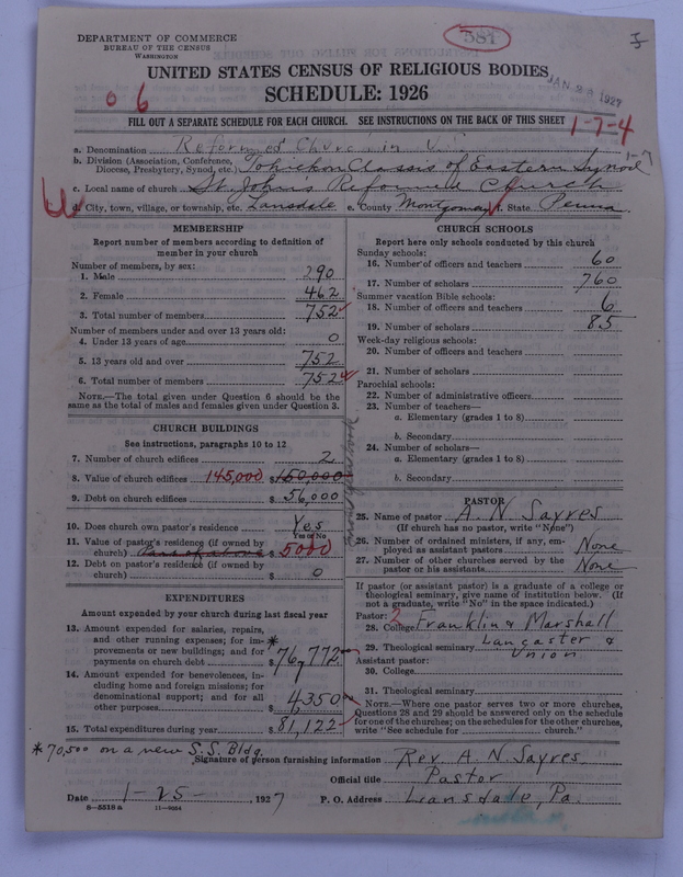 Scan of Reformed Church in the United States: 581