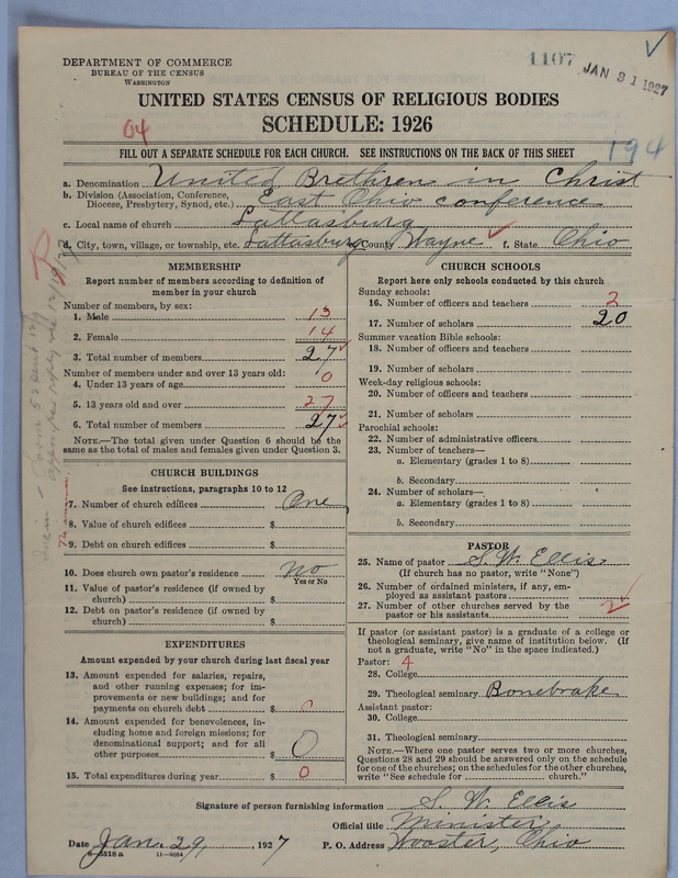 Scan of Church of the United Brethren in Christ: 1107