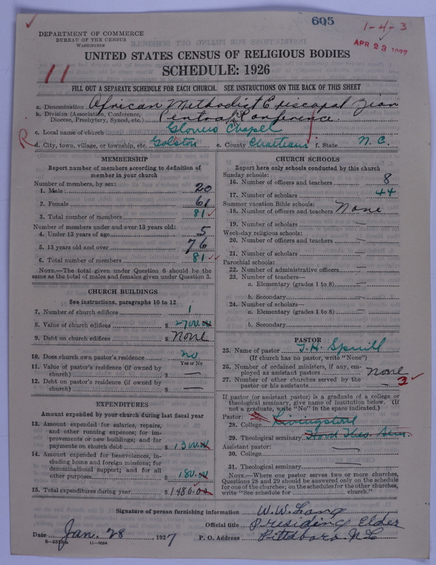 Scan of African Methodist Episcopal Zion Church: 605