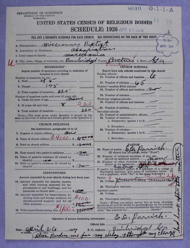 Scan of Negro Baptists: 8610