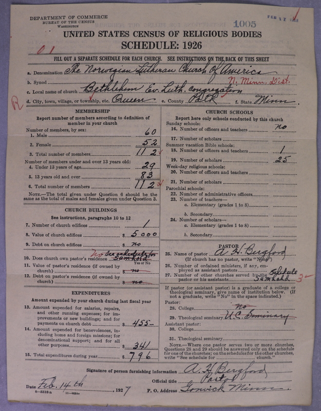 Scan of Norwegian Lutheran Church of America: 1005