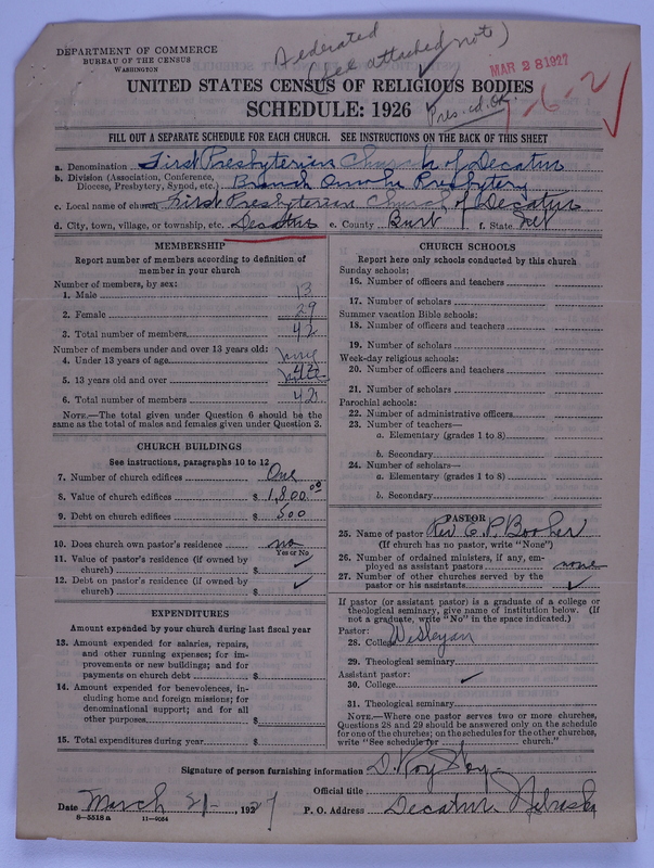 Scan of Federated Churches: