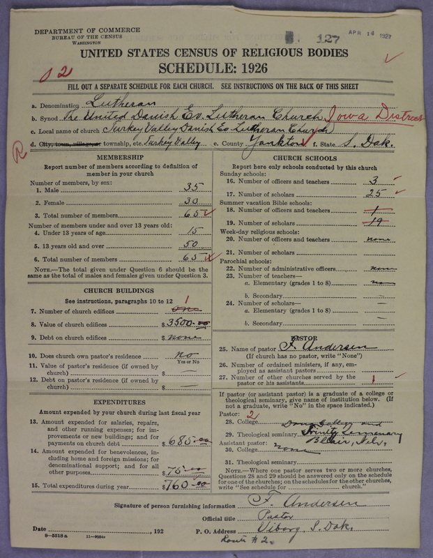 Scan of United Danish Evangelical Lutheran Church in America: 127