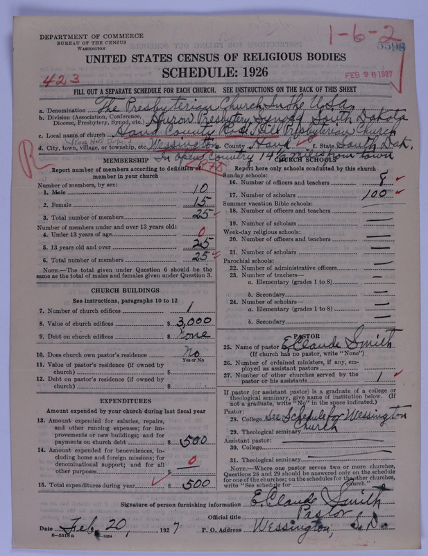 Scan of Presbyterian Church in the United States of America: 5598
