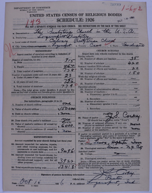 Scan of Presbyterian Church in the United States of America: 3099