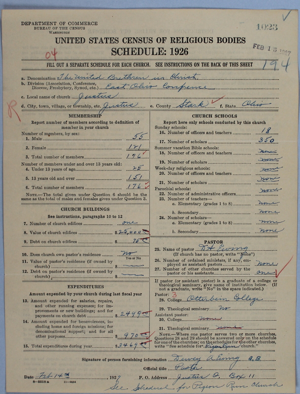 Scan of Church of the United Brethren in Christ: 1023
