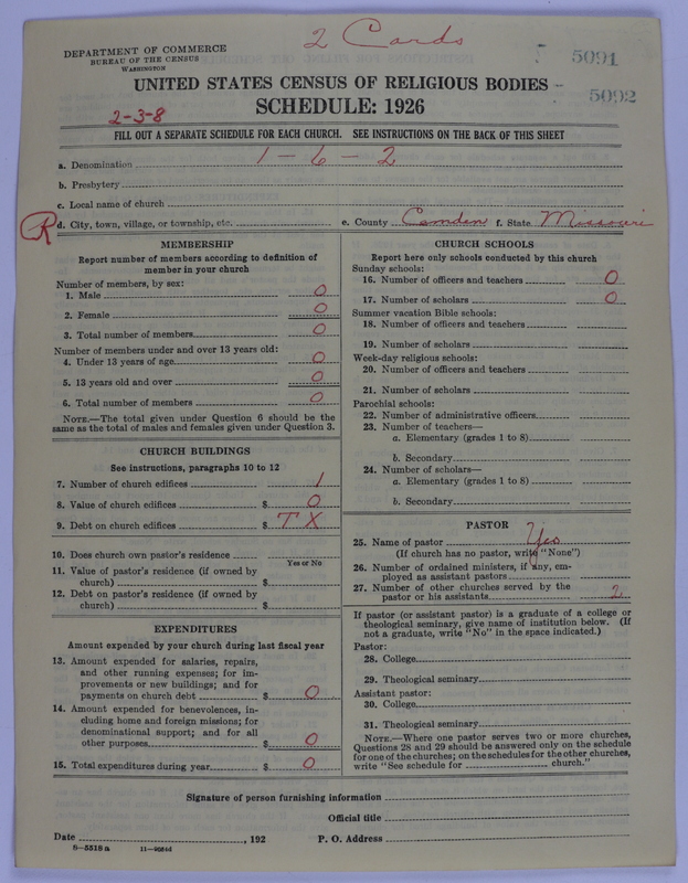 Scan of Presbyterian Church in the United States of America: 5092