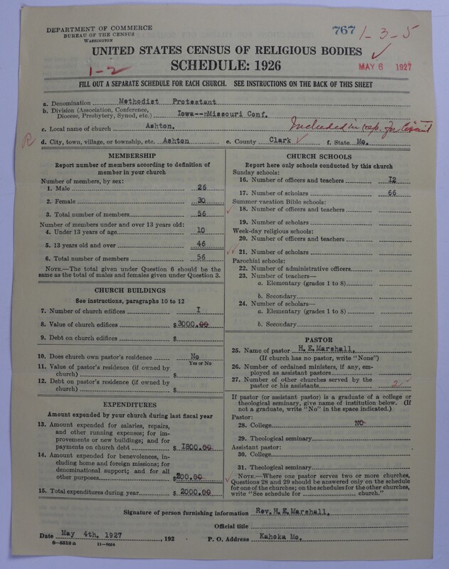 Scan of Methodist Protestant Church: 767
