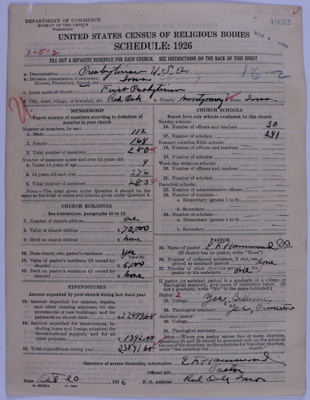 Scan of Presbyterian Church in the United States of America: 4922